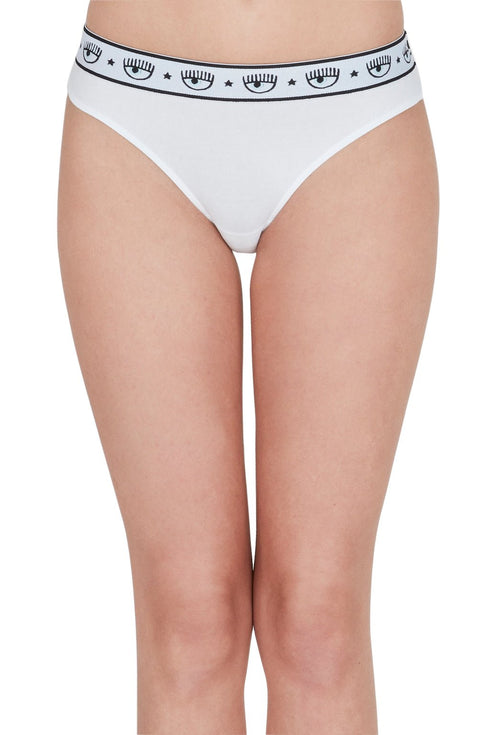 Slip brasiliana Donna Logomania Tape set bipack Bianco CHIARA FERRAGNI- Francavilla Moda