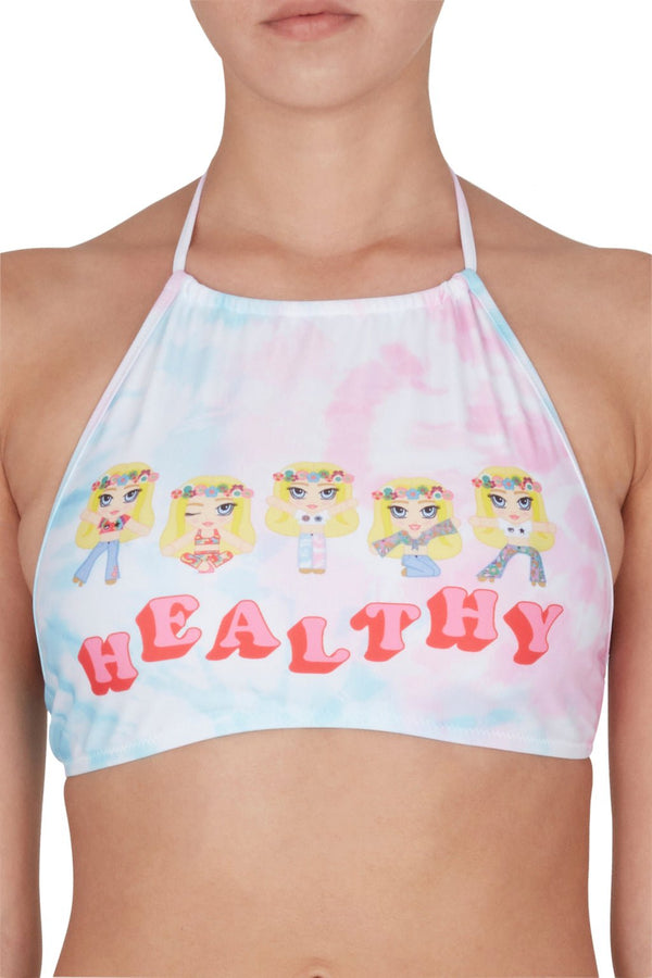 Top Donna scollo americana HEALTHY Bianco CHIARA FERRAGNI- Francavilla Moda