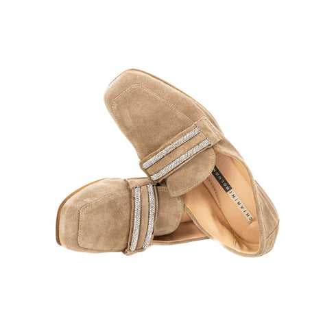 Chiarini Bologna Mocassini Mocassino Donna con strass decorativi Avena - Francavilla Moda