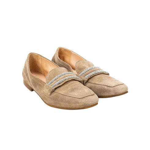 Chiarini Bologna Mocassini Mocassino Donna con strass decorativi Avena - Francavilla Moda