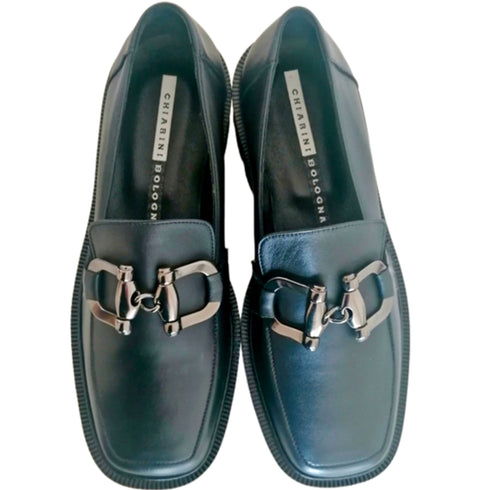 Chiarini Bologna Mocassino Mocassino Donna in pelle Nero - Francavilla Moda