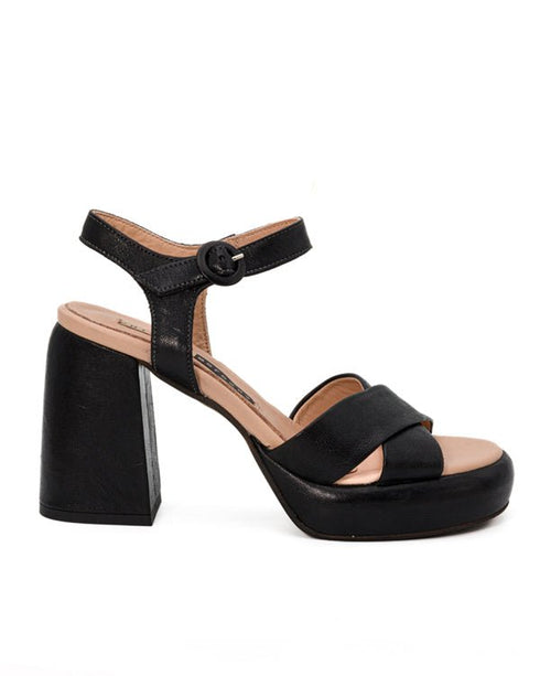 Sandali Donna con tacco scamosciati Nero CHIARINI Bologna- Francavilla Moda