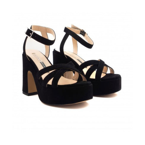 Sandalo Donna con tacco e cinturino alla caviglia Nero CHIARINI Bologna- Francavilla Moda