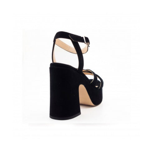 Sandalo Donna con tacco e cinturino alla caviglia Nero CHIARINI Bologna- Francavilla Moda