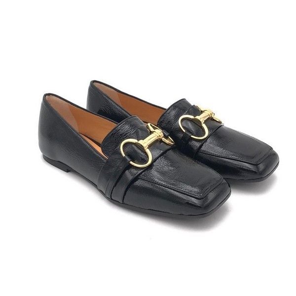 Mocassini Donna in pelle naplak con fibia in oro Nero CHIARINI- Francavilla Moda