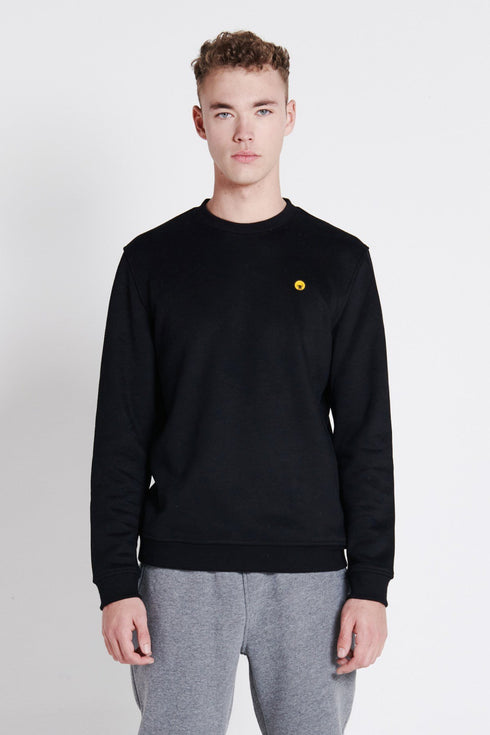 Felpa Uomo DERMOT logo applicato Nero CIESSE PIUMINI- Francavilla Moda