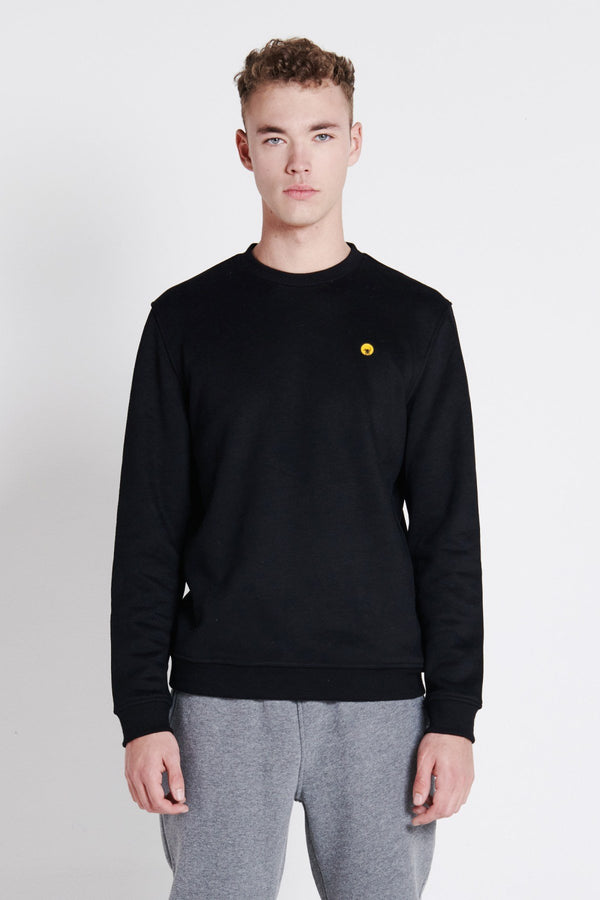 Felpa Uomo DERMOT logo applicato Nero CIESSE PIUMINI- Francavilla Moda