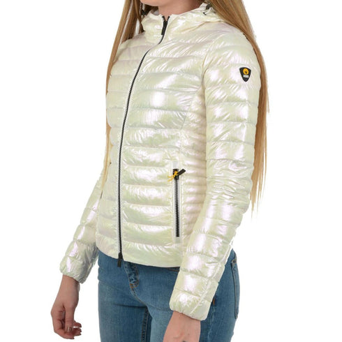 Piumino Donna corto iridescente Bianco CIESSE PIUMINI- Francavilla Moda