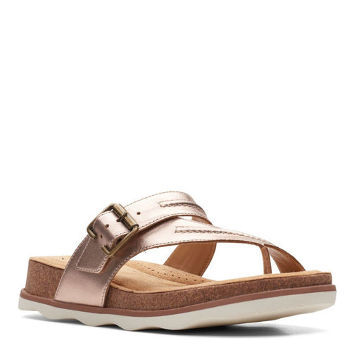 Sandalo Donna infradito con fibbia Rosa CLARKS- Francavilla Moda