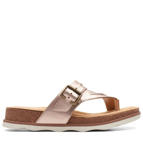 Sandalo Donna infradito con fibbia Rosa CLARKS- Francavilla Moda