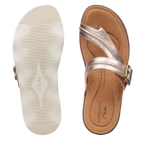 Sandalo Donna infradito con fibbia Rosa CLARKS- Francavilla Moda