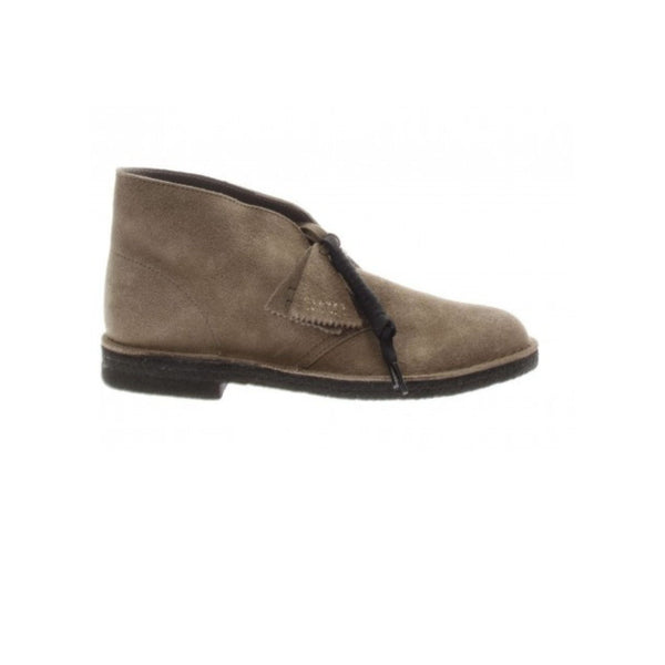 Scarpa Polacco Uomo Desert Boot in camoscio Tortora Clarks- Francavilla Moda