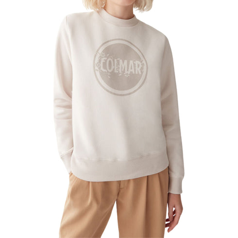 Felpa Donna con maxi logo frontale Panna COLMAR- Francavilla Moda