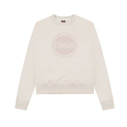 Felpa Donna con maxi logo frontale Panna COLMAR- Francavilla Moda