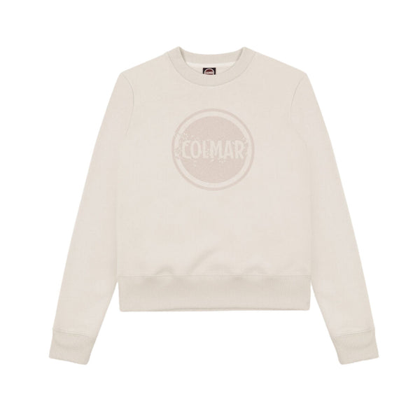 Felpa Donna con maxi logo frontale Panna COLMAR- Francavilla Moda