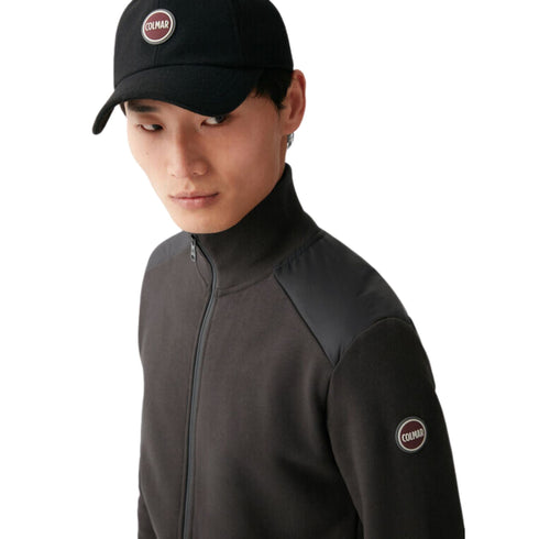 Colmar Felpa con zip Felpa Uomo full zip in cotone Grigio scuro - Francavilla Moda