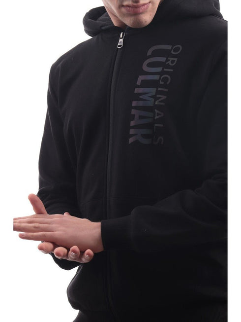 Felpa Zip Uomo con logo riflettente Nero COLMAR- Francavilla Moda