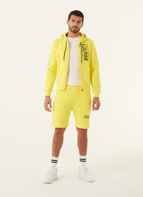 Felpa Zip Uomo con logo riflettente Giallo COLMAR- Francavilla Moda