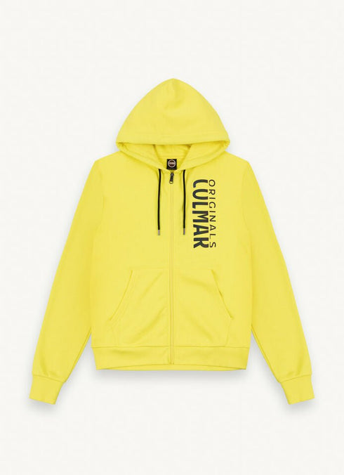 Felpa Zip Uomo con logo riflettente Giallo COLMAR- Francavilla Moda