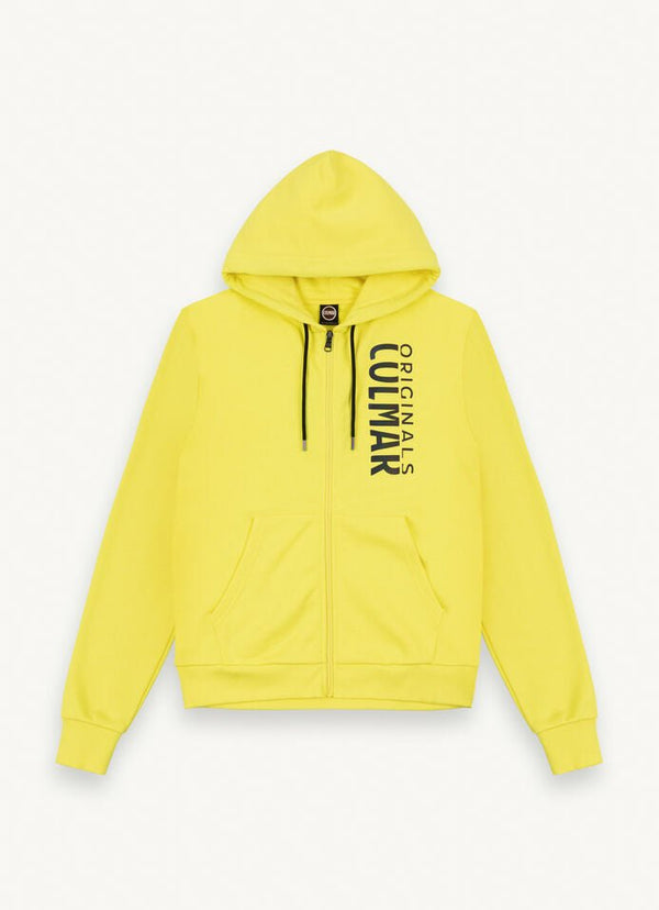 Felpa Zip Uomo con logo riflettente Giallo COLMAR- Francavilla Moda