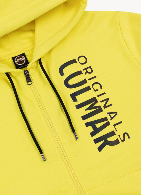 Felpa Zip Uomo con logo riflettente Giallo COLMAR- Francavilla Moda