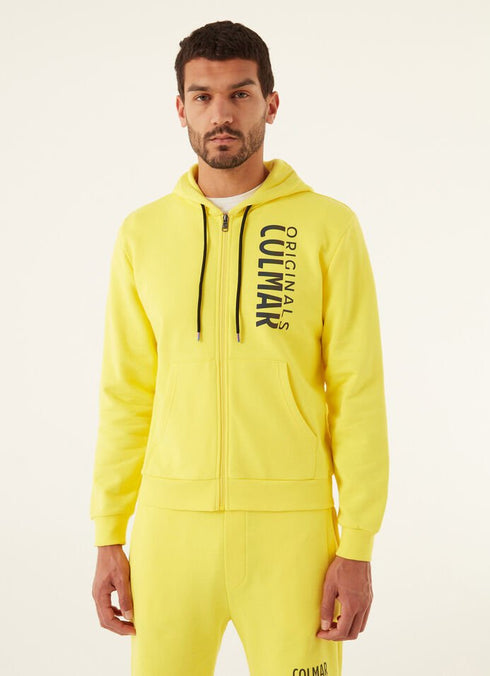 Felpa Zip Uomo con logo riflettente Giallo COLMAR- Francavilla Moda