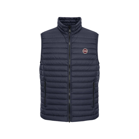Gilet Uomo trapuntato con logo Blu Colmar- Francavilla Moda
