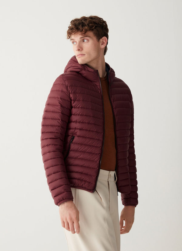 Piumino Uomo corto con cappuccio Bordeau Colmar- Francavilla Moda