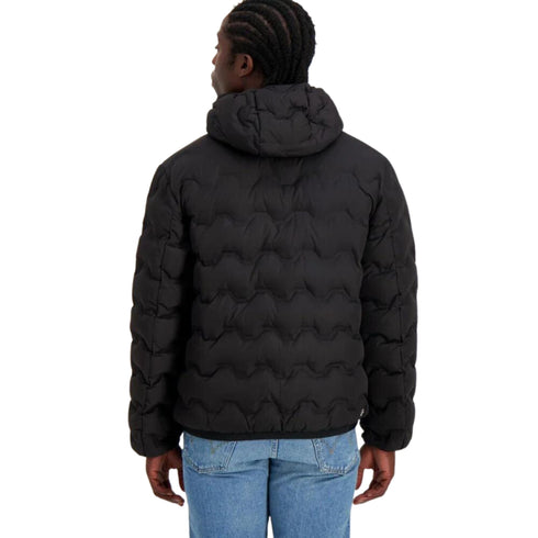 Piumino Uomo corto con motivo ondulato laserata Nero Colmar- Francavilla Moda