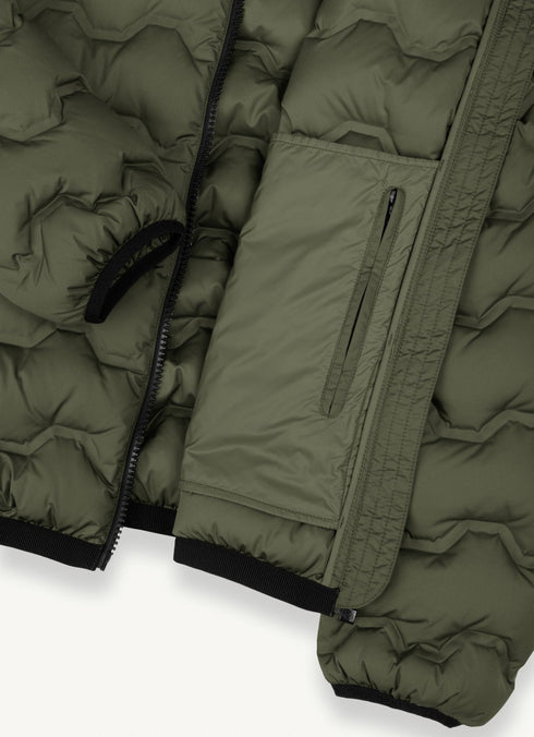 Piumino Uomo corto con motivo ondulato laserata Nero Colmar- Francavilla Moda