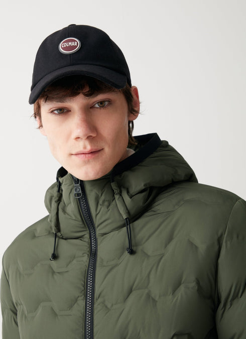 Piumino Uomo corto con motivo ondulato laserata Nero Colmar- Francavilla Moda