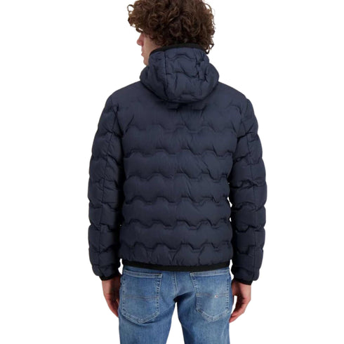 Piumino Uomo corto con motivo ondulato laserata Blu Colmar- Francavilla Moda