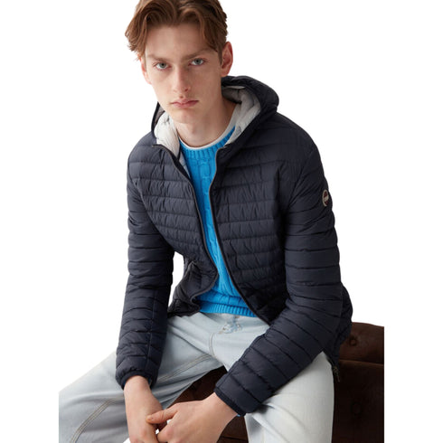 Colmar Piumino corto Piumino Uomo leggero con cappuccio Blu - Francavilla Moda