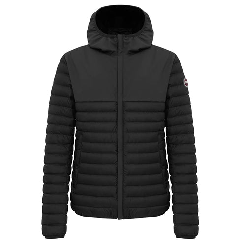 Piumino Uomo softshell stretch e tessuto opaco manopesca Nero COLMAR- Francavilla Moda