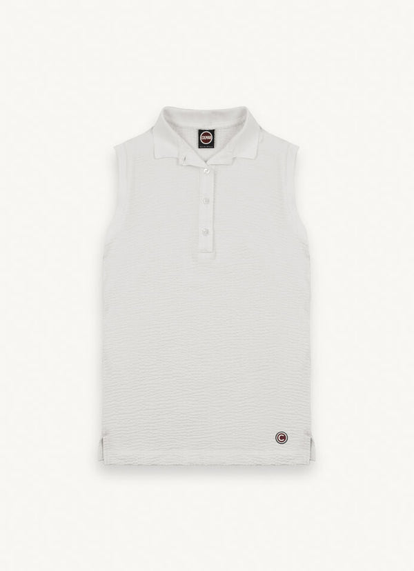Polo Donna giromaniche con logo brand Bianco COLMAR- Francavilla Moda