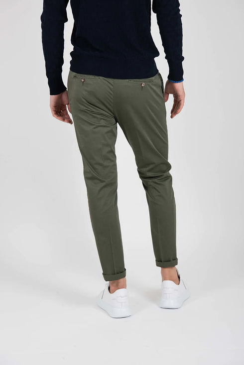 Pantalone Uomo con coulisse Verde Cruna- Francavilla Moda