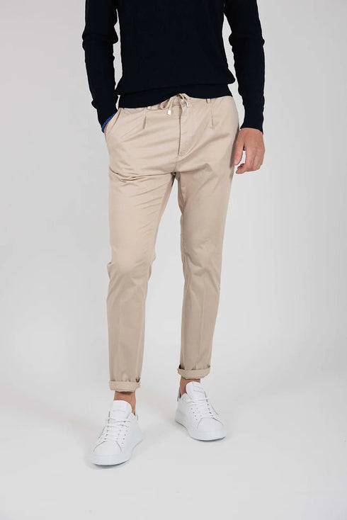 Pantalone Uomo con coulisse Ecru Cruna- Francavilla Moda