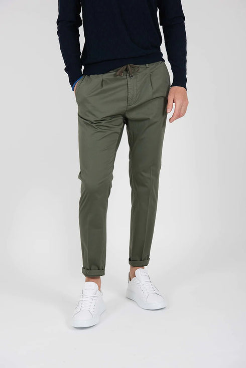 Pantalone Uomo con coulisse Verde Cruna- Francavilla Moda