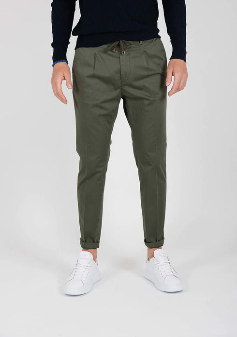Pantalone Uomo con coulisse Verde Cruna- Francavilla Moda
