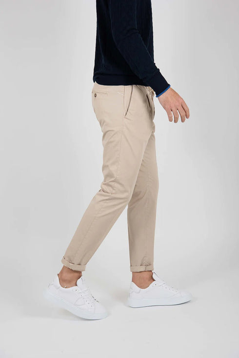 Pantalone Uomo con coulisse Ecru Cruna- Francavilla Moda