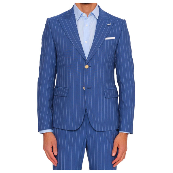 Giacca Uomo monopetto petto a lancia Blu chiaro Daniele Alessandrini- Francavilla Moda