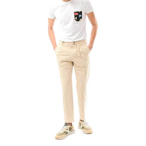 Pantalone Uomo con cinta Beige Daniele Alessandrini- Francavilla Moda