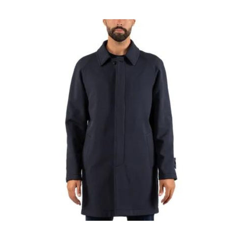 Daniele Alessandrini Trench Trench Uomo lungo in tinta unita Blu - Francavilla Moda