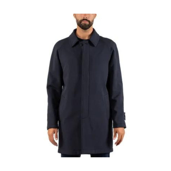 Daniele Alessandrini Trench Trench Uomo lungo in tinta unita Blu - Francavilla Moda