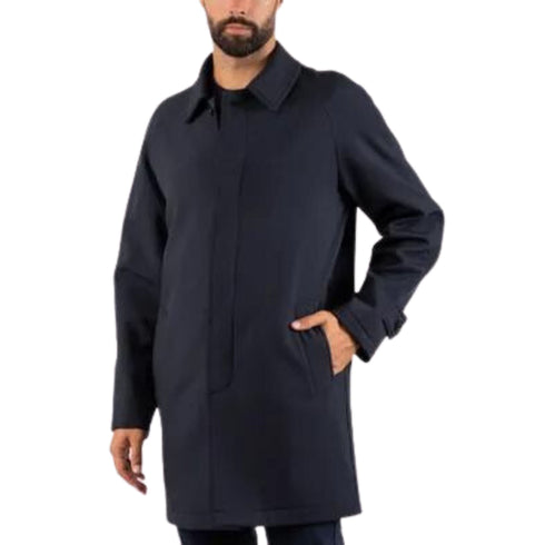 Daniele Alessandrini Trench Trench Uomo lungo in tinta unita Blu - Francavilla Moda