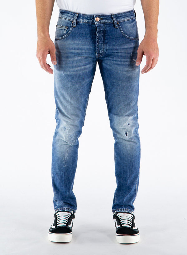 Jeans Uomo DTFUT con striature Denim medio DON THE FULLER- Francavilla Moda