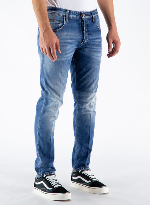 Jeans Uomo DTFUT con striature Denim medio DON THE FULLER- Francavilla Moda