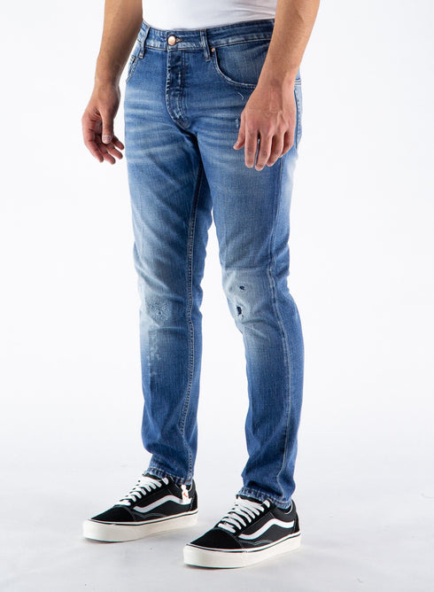 Jeans Uomo DTFUT con striature Denim medio DON THE FULLER- Francavilla Moda