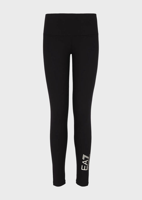 Leggins Donna 6KTP68TJ01Z in cotone elasticizzato Nero EA7 EMPORIO ARMANI- Francavilla Moda
