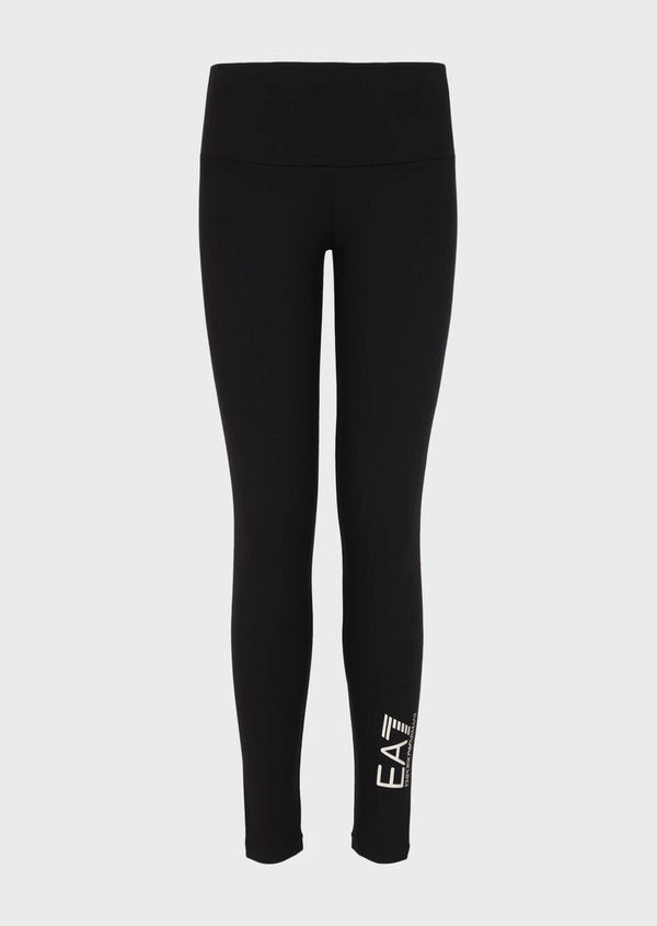 Leggins Donna 6KTP68TJ01Z in cotone elasticizzato Nero EA7 EMPORIO ARMANI- Francavilla Moda